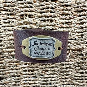 Custom Leather Cuff Bracelet